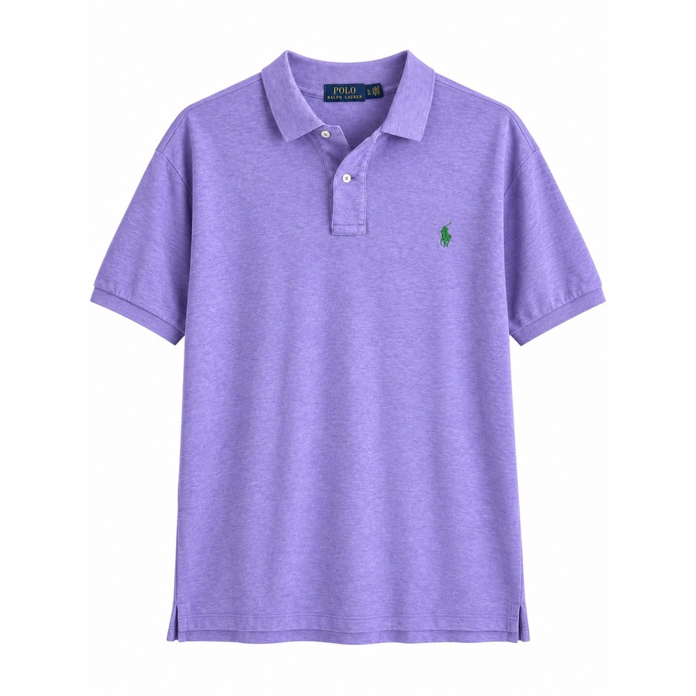 Polo Ralph Lauren Men's XL Purple Classic Fit Cotton Polo Shirt Green Pony